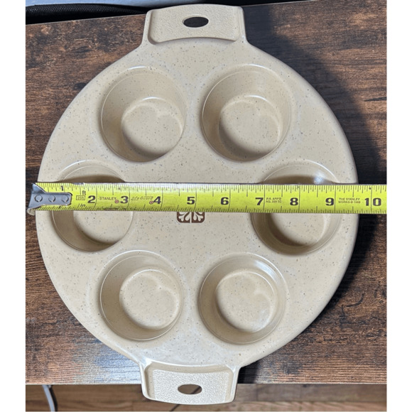 Vintage LittonWare Microwave Oven Cookware 6 Cupcake Muffin Pan 39284 1970's - Picture 9 of 10